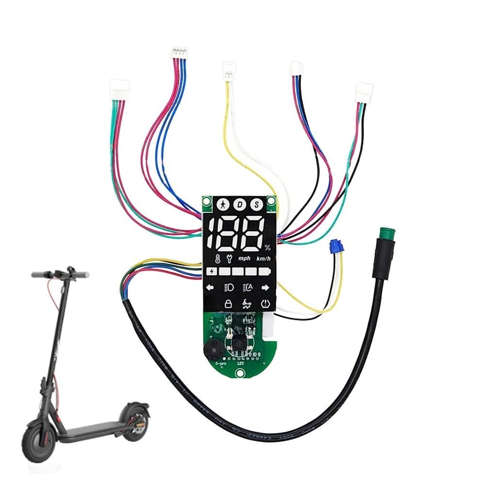 Panneau de bord LCD pour scooter électrique Xiaomi 5 Pro, compteur de vitesse ABS avec commutation mph/km/h, vert, 7,6 x 3,1 cm