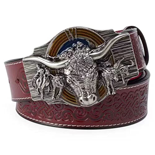 Ceinture cowboy en alliage boucle 3d retro amovible de qualite superieure au design vintage