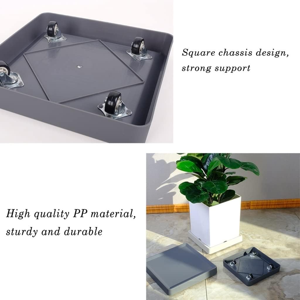 Caddies Square Heavy Duty Plant Caddy with Wheels,Rolling Plant Stand Pot Trolley,Wheeled Planter Saucer Tray,Potted Flower Mover Dolly with Casters for Indoor Outdoor (Size : 12 inch)