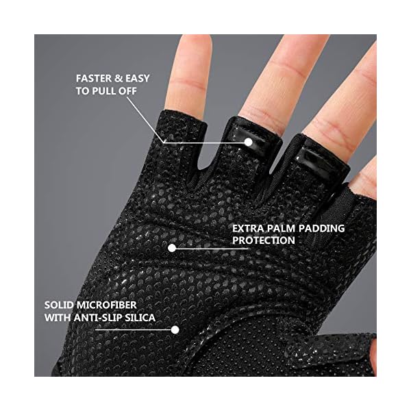 Workout Gloves for Women Men, Weight Lifting Gloves Padded, Full Palm Grip - Image 4