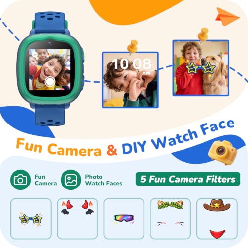 Image of Gydom Kids Smart Watch, Birthday Gift Toy for Girls and Boys Ages 4-12,Blue