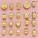 RUBYCA 40pcs Mix Lot of Gold Color Clip Lock Stopper Clasp Beads DIY fit European Charm Bracelet