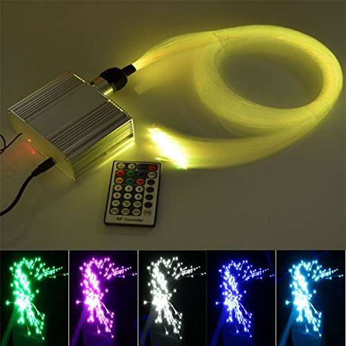 10W RGBW Twinkle LED Fiber Optic Star Ceiling Light Kit with 28 Key