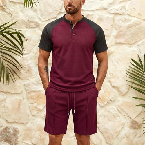 Ensemble Henri Homme Waffle avec texture laineuse et coupe ample