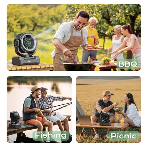 24000mAh Camping Fan, Portable Rechargeable Fan - image 7