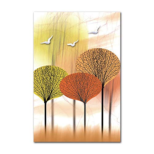Affiche murale photo mur art arbre oiseau décoration pour salon maison moderne 50x70cm