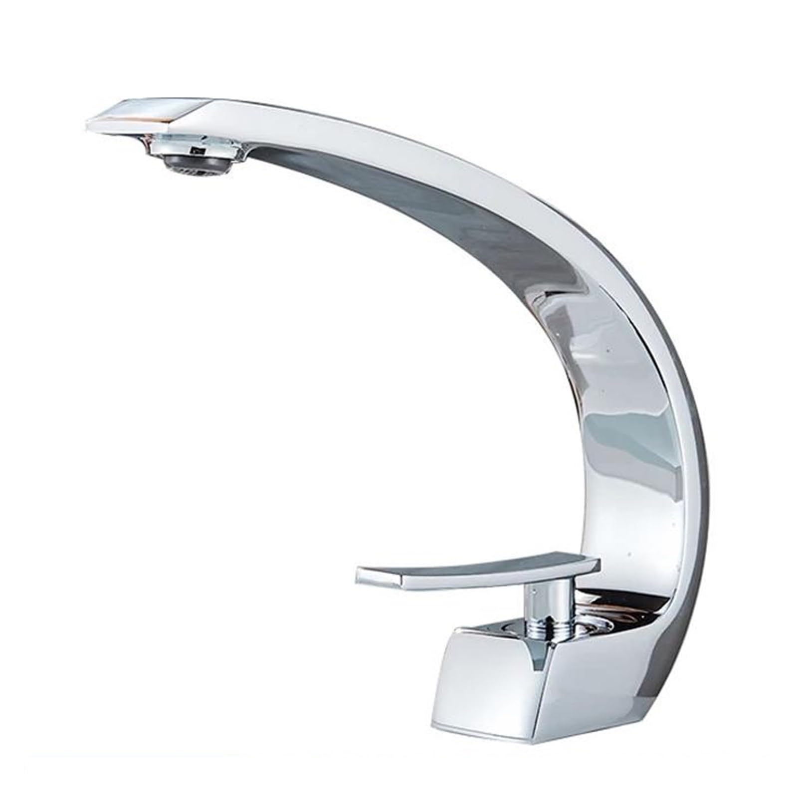 ZYCHSJXA Matte Black Brass Bathroom Faucet Deck Mounted Tap Vessel Sink, Hot & Cold Water, Stylish Vanity Mixer for Bathrooms
