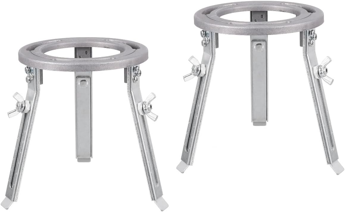 balacoo 2pcs Adjustable Laboratory Tripod Alcohol Lamp Holder Heating Support Stand Lab Burner Tripod Removable Legs Mesh Screen Chemistry Education Supplies