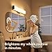 Amico Bathroom Light Fixtures, 16 inch Dimmable 5CCT Led Modern Vanity Lights for Bathroom, Black Wall Lamp for Mirror, Living Room, Kitchen, Hallway, Cabinet Porch-ETL Certificated