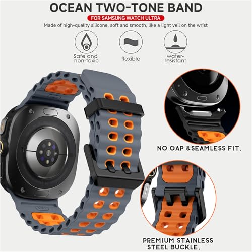 Banda deportiva de dos tonos para reloj Ultra 47mm de silicona fluida 3