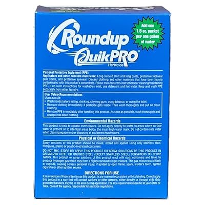 Roundup Quick Pro 1 box يجعل 5 Gallons- 3 Boxes