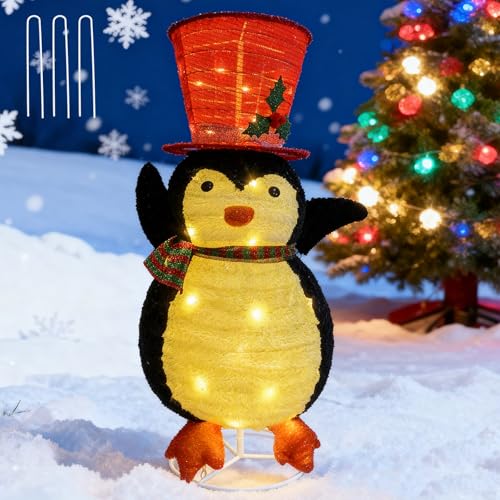 Mini LED Pinguin 75cm Weihnachtsdeko,Beleuchtete...
