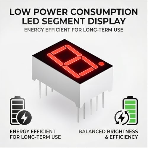 Tube numérique LED 1 bit 7 segments super rouge cathode commune 25,4mm lot de 10 pièces - 5