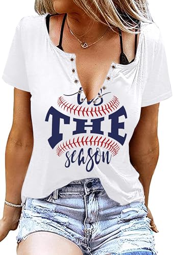 LAZYCHILD Camisetas de beisebol para mulheres: Camiseta Baseball Mom Presentes Dia do Jogo Camiseta