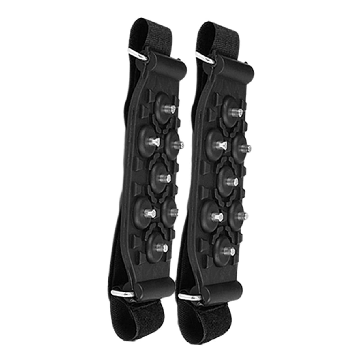 Abaodam Crampons Antidérapants pour Chaussures Couvre Shoes Ajustables avec Dents pour Randonnée et Activités Extérieures Hiver pour Sécurité et Traction Glace et Neige