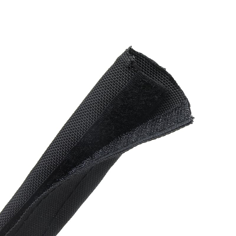 Cubre Cables, Funda de Cable 1/3/5m, Ojal Adhesivo 16mm-100mm, Protector Envoltura Funda arnés Flexible Trenzado Nailon(Inner Diameter 90mm,5 Meters)