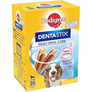 Pedigree DentaStix Zahnpflegesnack für mittelgroße Hunde, 112 Stück
