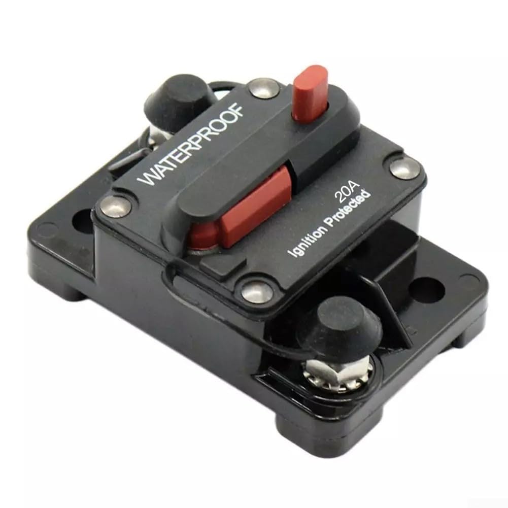 1 STKS 12V-48V Auto Vrachtwagen Schakelaar Auto Reset 20A 30A 40A 50A 60A 80A 100A 125A 150A Auto Audio Zekeringhouder Zekeringhouder (Maat: 20AMP
