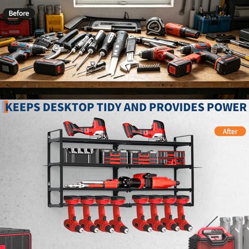 Rangement d'outils de garage GarveeTech étagère murale pour ateliers - 8
