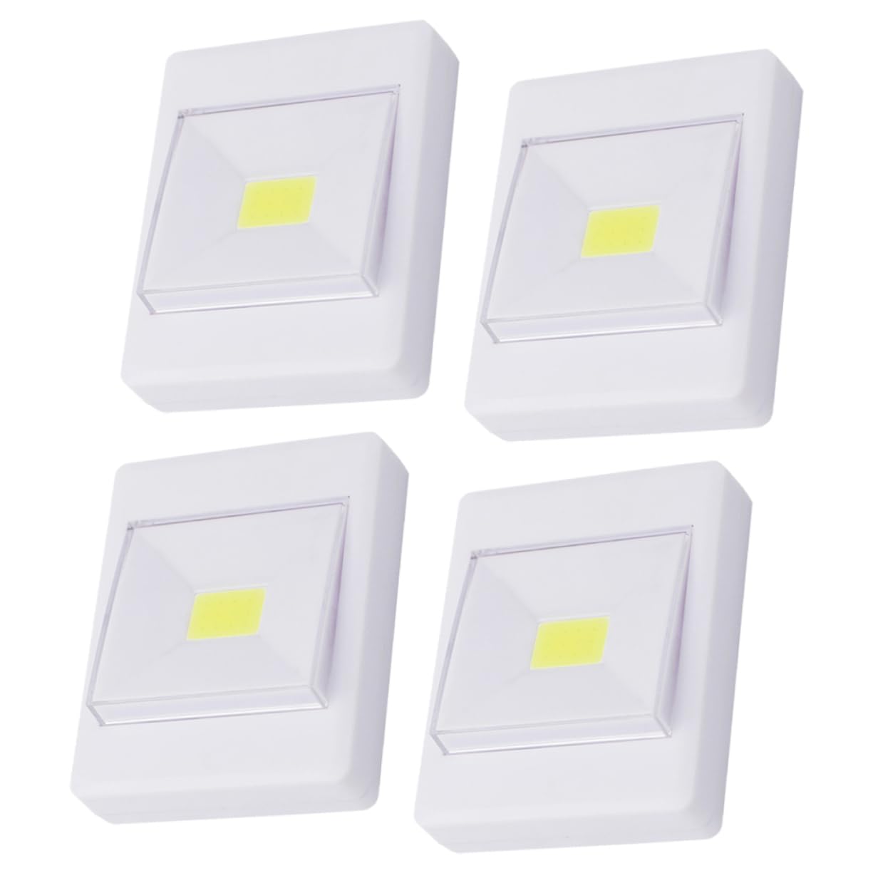 VILLCASE Led Wall Light 4pcs Battery Operated Cabinet Lights for Apartment Closet Bathroom Stairs Pantry Random Style