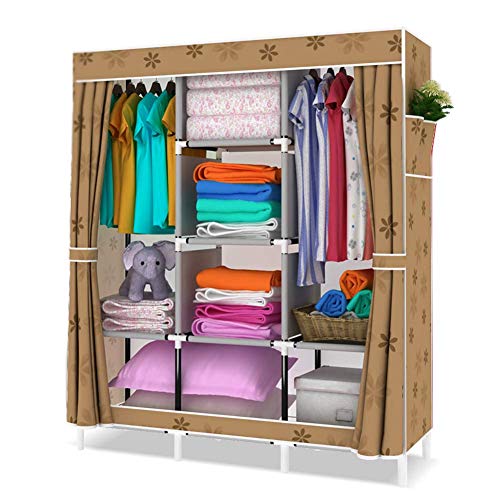 JHDDP3 Armario no Tejido de Tela portátil de Vestimenta de Tela de Vestimenta de Ropa de vestidor con Bolsillos Laterales y riel Colgante for Dormitorio, guardarropa (Color : A) Cover