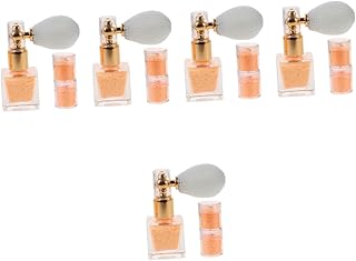 minkissy 5 Conjuntos De Glitter Em Pó Pó Laranja Pó Corporal Shimmer Em Pó Spray De Glitter Maquiagem Glitter Rosto Spray De Alto Brilho Marca-Texto Em Pó Spray De Glitter Spray Corporal