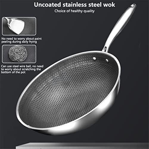 Wok de acero inoxidable con diseño honeycomb 34 cm miniatura 4