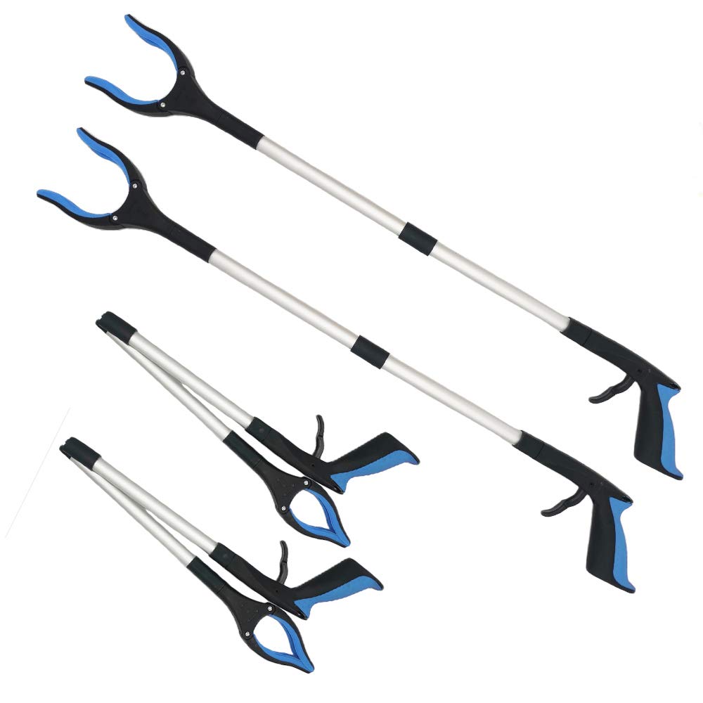 Buy 2 Pack 32" Foldable Reacher Grabber Pickup Tool, Extender Gripper