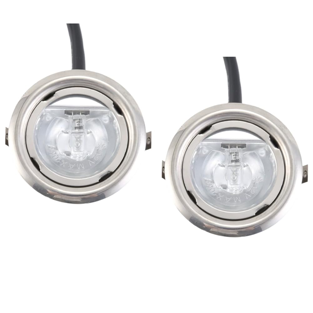 Für Dunstabzugshaube Ventilator für Abluft 2 Stück 20W Halogenlampe 65mm Klares Glas 12V AC Licht
