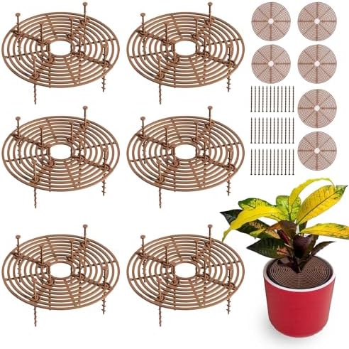 JMIATRY 6erSet 30cm Blumentopfgitter, Blumentopf Abdeckung