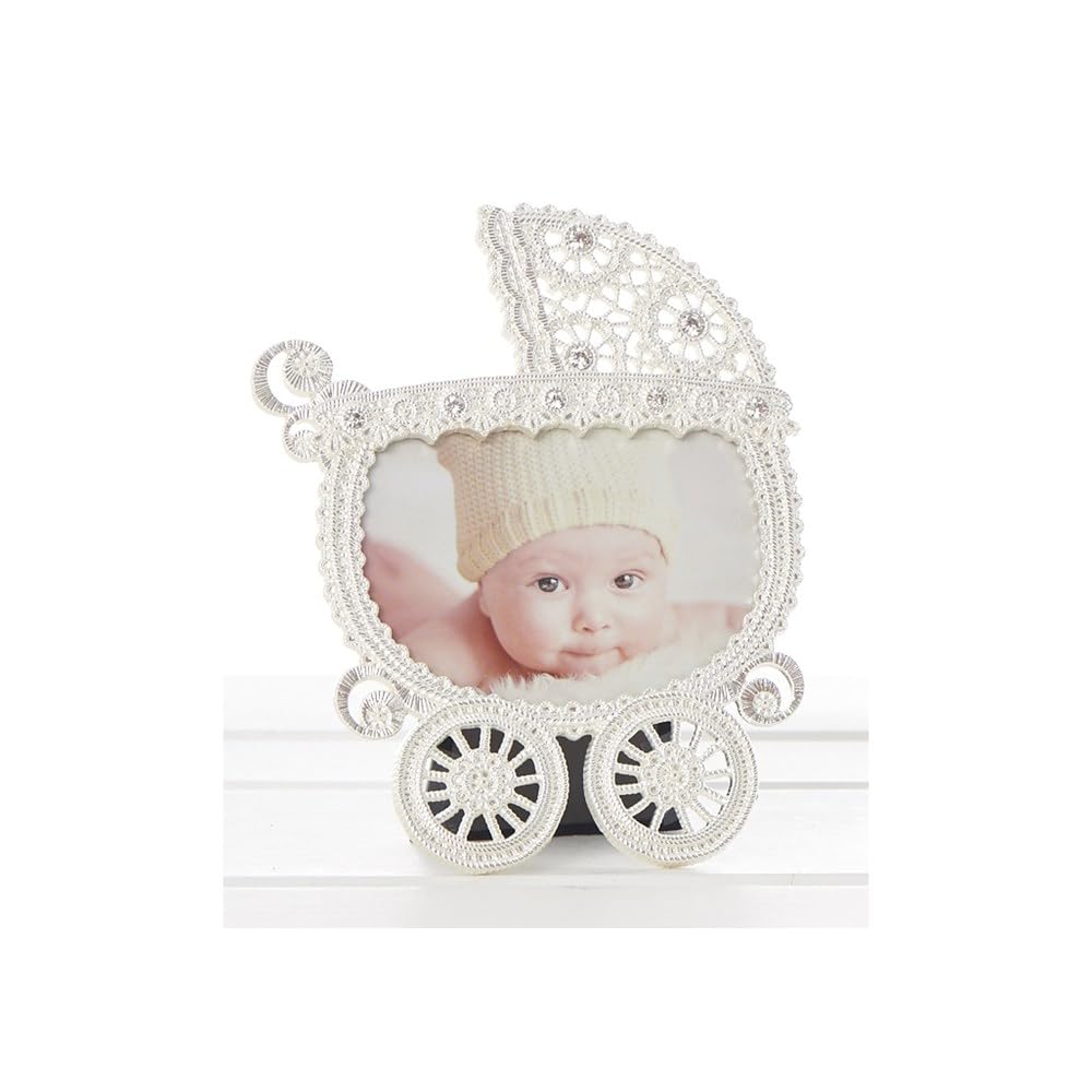 Shudehill Silver Baby Lace Pram Frame 3X4