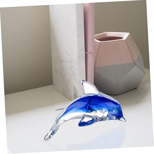 Miniatura 3 de Holibanna Adorno de cristal de delfín para mesa de animales de cristal en miniatura, adornos de cristal en miniatura, figura de delfín en miniatura,