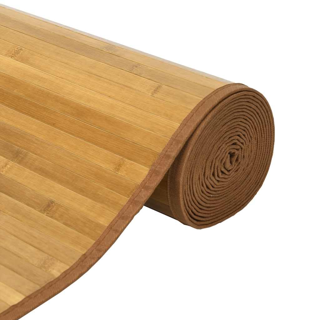 vidaXL Tapis carré Naturel 100x100 cm Bambou