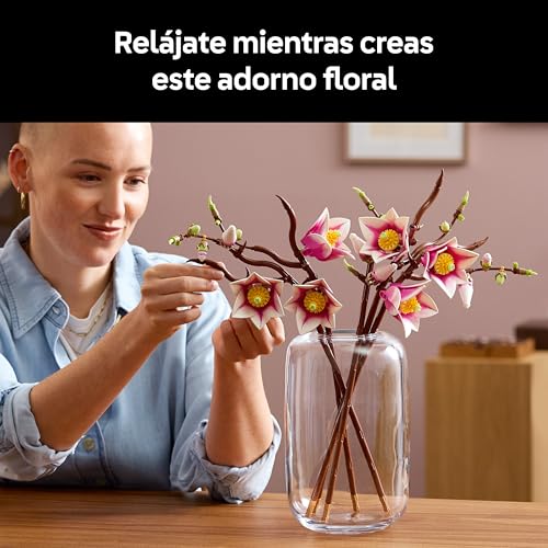 Miniatura 3 de LEGO Botanicals Ramas de Magnolia - Maqueta para Adultos de Ramo de Flores Artificiales - 5 Magnolias para la Decoración Floral del Salón o Dormitorio - Regalo para Mujeres - 11510