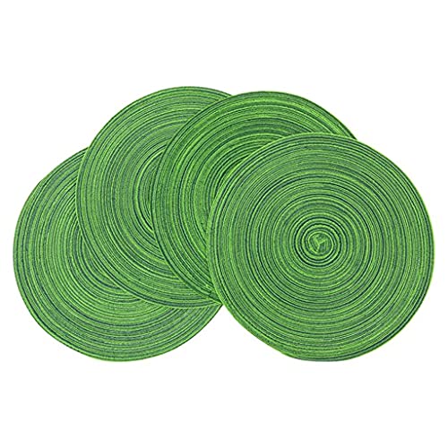 Set de table rond en coton lavable pour protéger la table des plats chauds