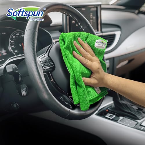 Image of SOFTSPUN Microfiber Car Cleaning,Detailing & Polishing Cloth - 40X60 Cms - Green (1)