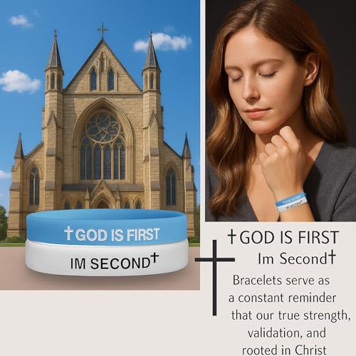 God Is First Silicone Bracelet – Christian Wristbands with Cross and Bible Verse – Inspirational Faith Gift for Men, Women, and Youth4