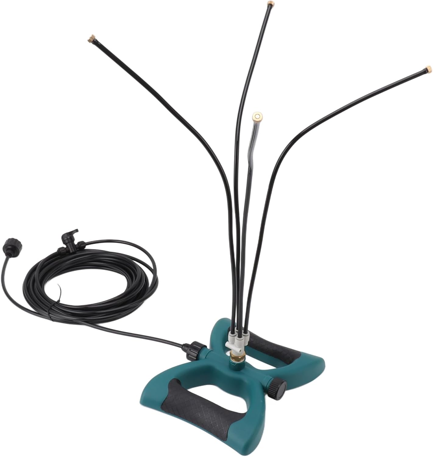 Srliya Standing Misting System, Taller Design for Maximum Cooling Effect with 10m Extension Hose and Adjustable Pipes, for Patios and Terraces (EU Standard Thread)