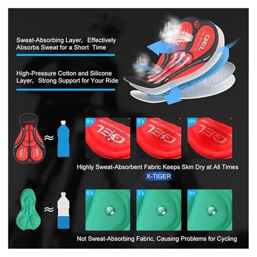 Calzas cortas para ciclismo con gel 5D y bolsillo trasero miniatura 7