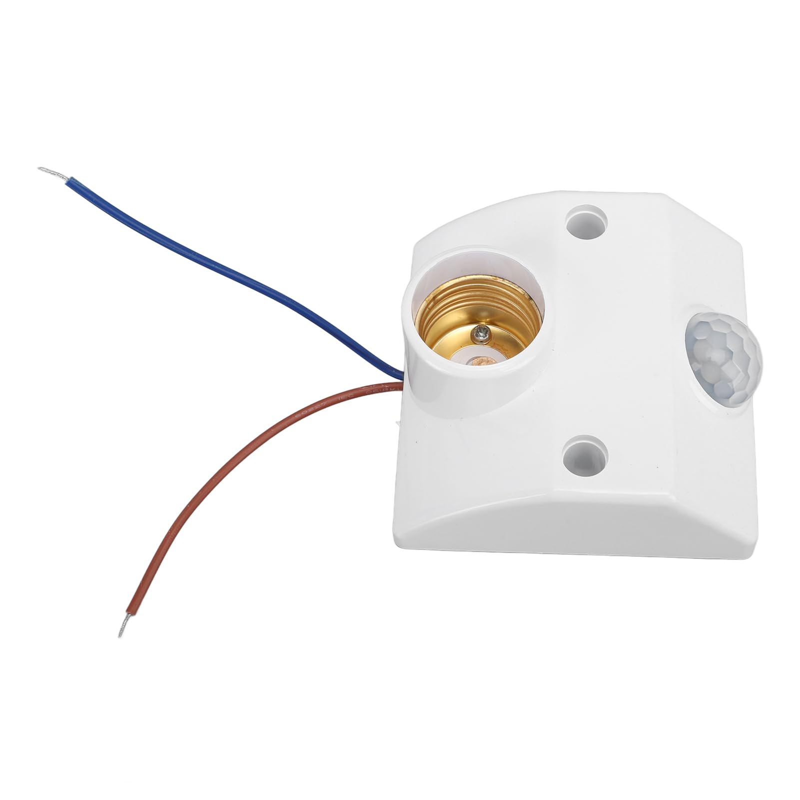 FTVOGUE Accensione Regolabile di Notte, Controllo della Luce, Presa Luce con Sensore di Movimento PIR, Base Lampadina E27, per Garage, Cantina, Portico, Lavanderia