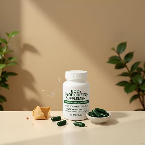 Miniatura 4 de Cápsulas de clorofila  Desodorante interno natural para hombres y mujeres  Olor corporal, aliento y limpieza intestinal  Suplemento de