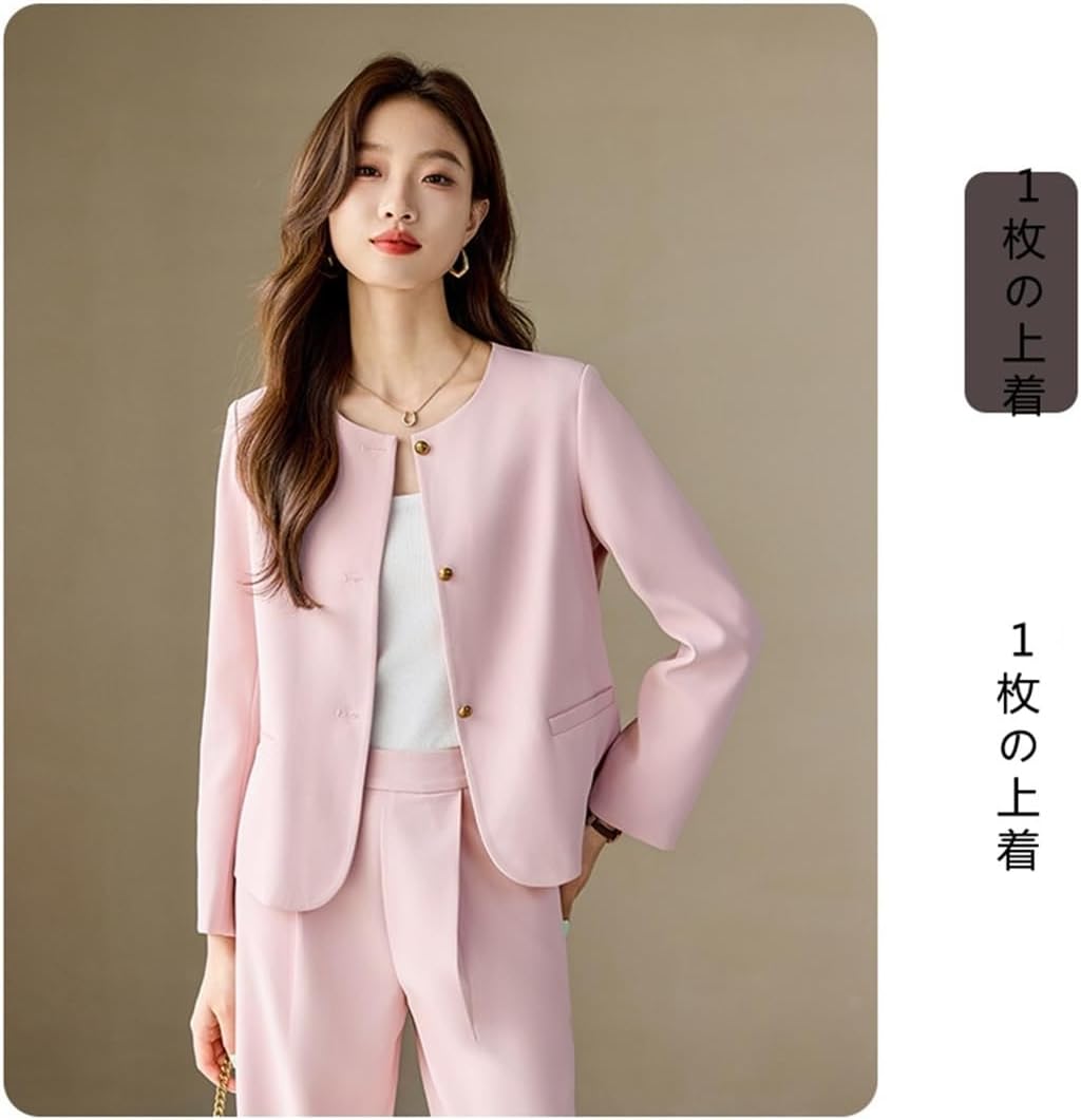 Amazon | [BLZXIAN] スーツ レディース セットアップ パンツスーツ 2点