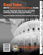 California Electrical Code, 2019 Title 24 Part 3 Loose-Leaf EasiTabs