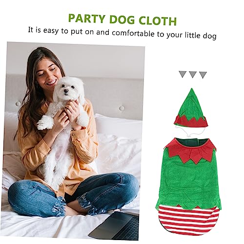Disfraz de perro de navidad tamaño XL verde miniatura 5