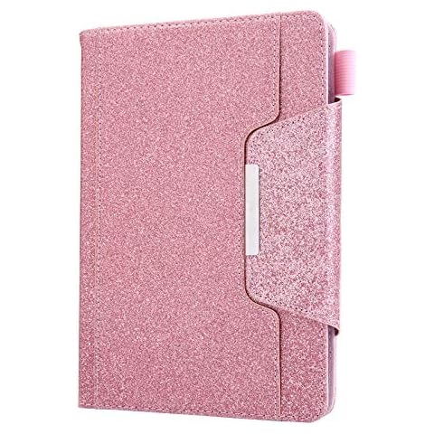 Generic Funda para Tablet de 10 Pulgadas con Soporte para Tarjetas y Purpurina Rosa Cover