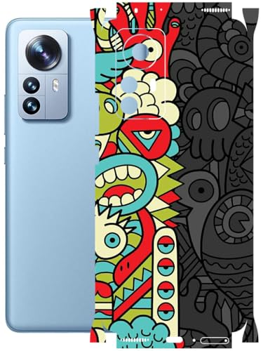 Image of AtOdds - Full Body Back Screen Guard Protector Film - Lamination Wrap Skin Sticker Compatible with XIAOMI Mi 12 PRO | Scratchproof Matte Finish (Graffiti50)
