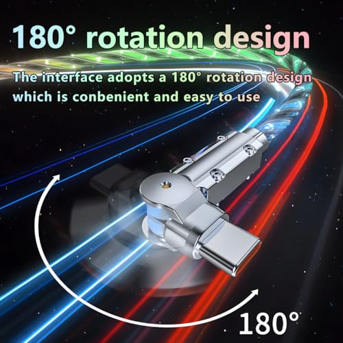 Image of Light up USB C Charging Cable 2 Pack 6.6ft USB C to USB C Cable Multicolored RGB Colorful Gradual Starry Sky LED C to C Charging Cord Type C Charger Cord for iPhone 17 16 15 Samsung Galaxy S25 S24 S23