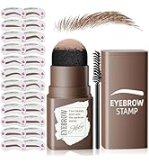 Eyebrow Stamp Stencil Kit - Eyebrow Powder with Brush Long-Lasting &amp; Waterproof Brow Shaping Kit ...