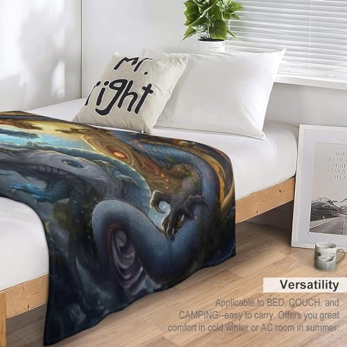 Couverture de lit dragon 150x200cm pour protéger vos canapés - 7