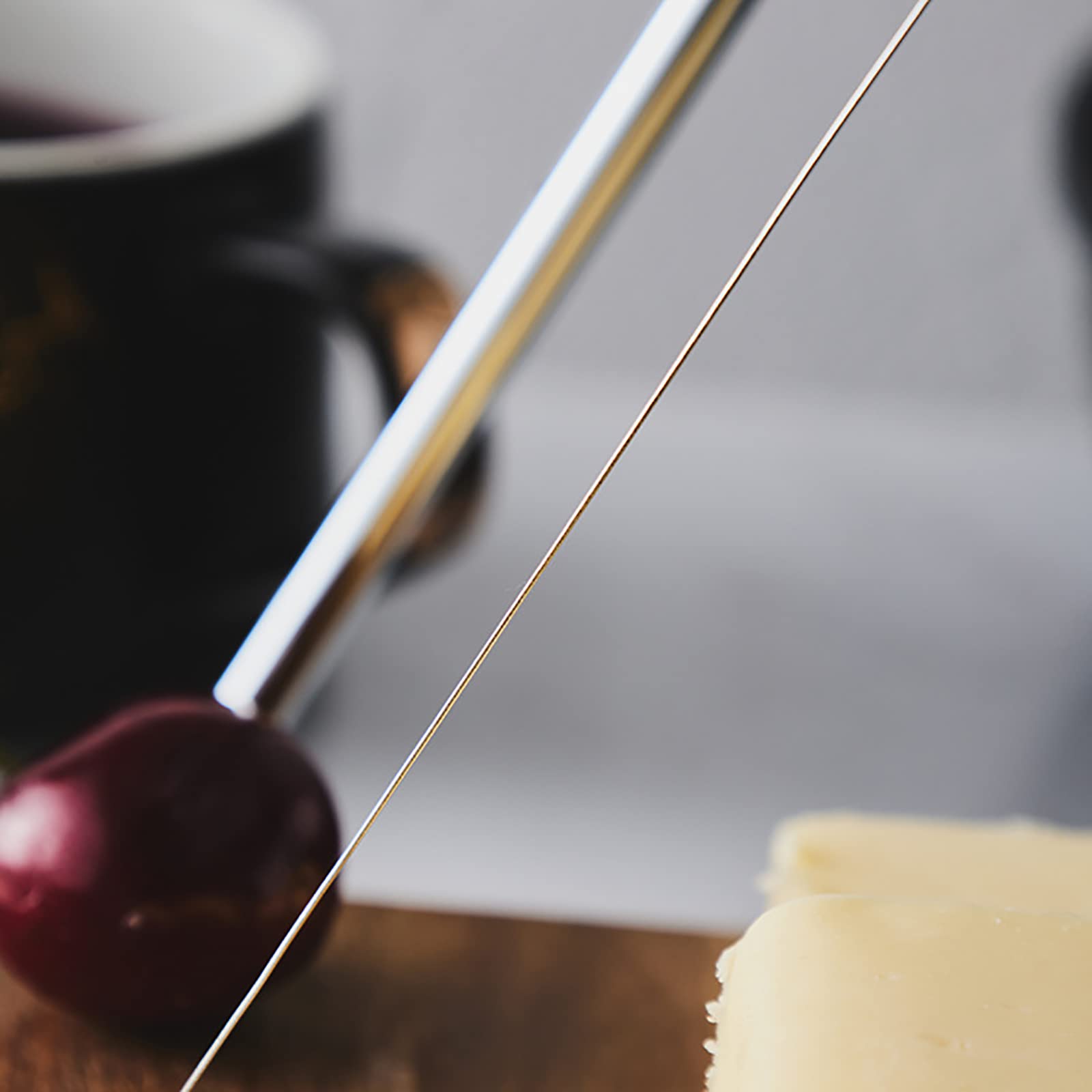 Käsehobel, Käsehobelbrett Aus Poliertem Marmor Mit Draht, Glatte Oberfläche, Leicht Zu Reinigen Und Zu Verwenden, Tolles Geschenk Für Freunde, Gastgeber/Gastgeberin, Ehemann Und Ehefrau